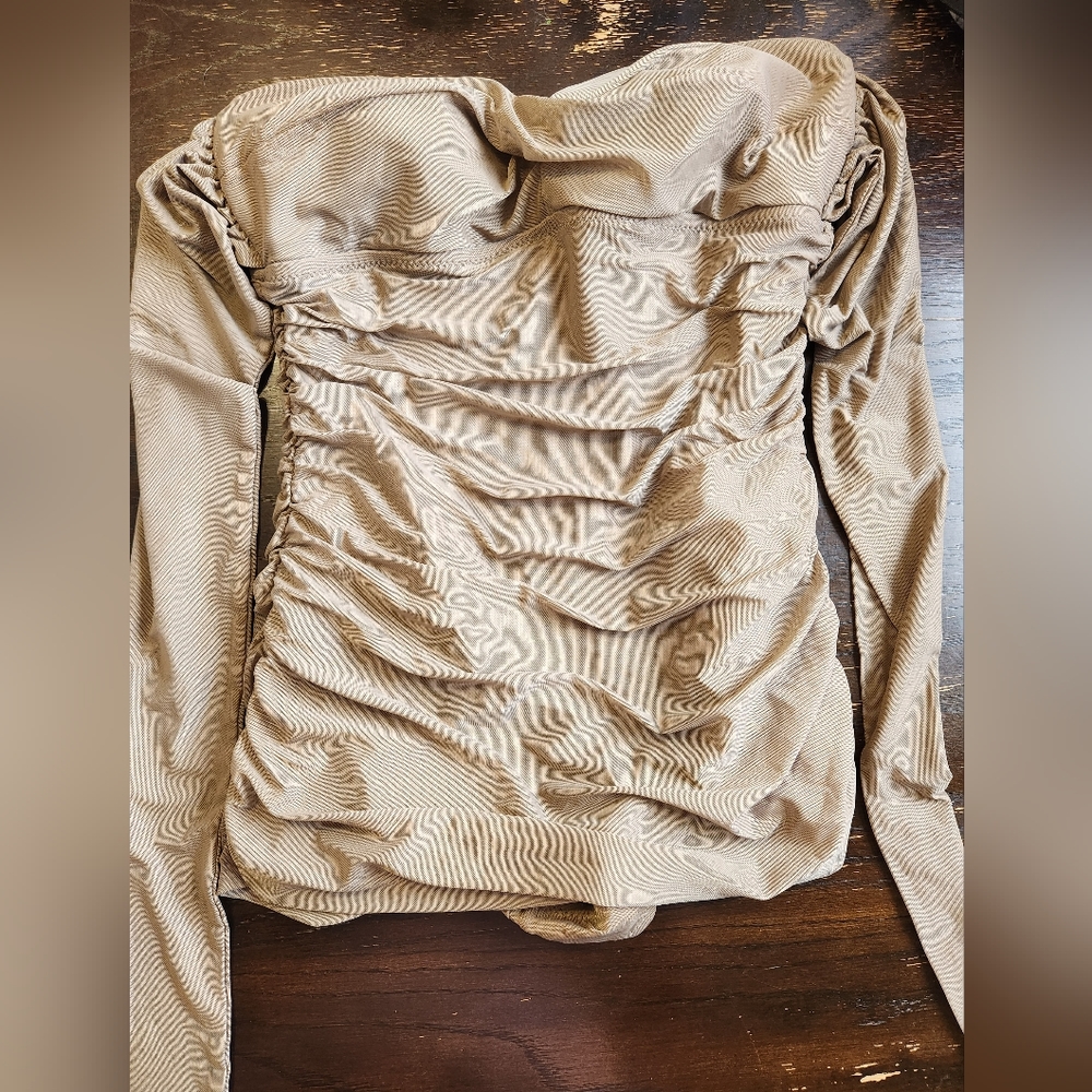 Gorgeous Tan One Piece Swimsuit